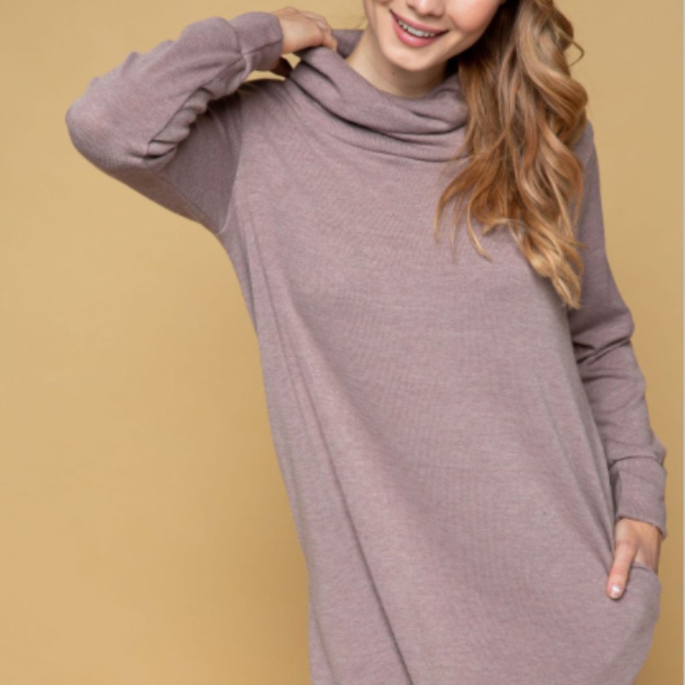 Wood Lily Turtleneck Dress